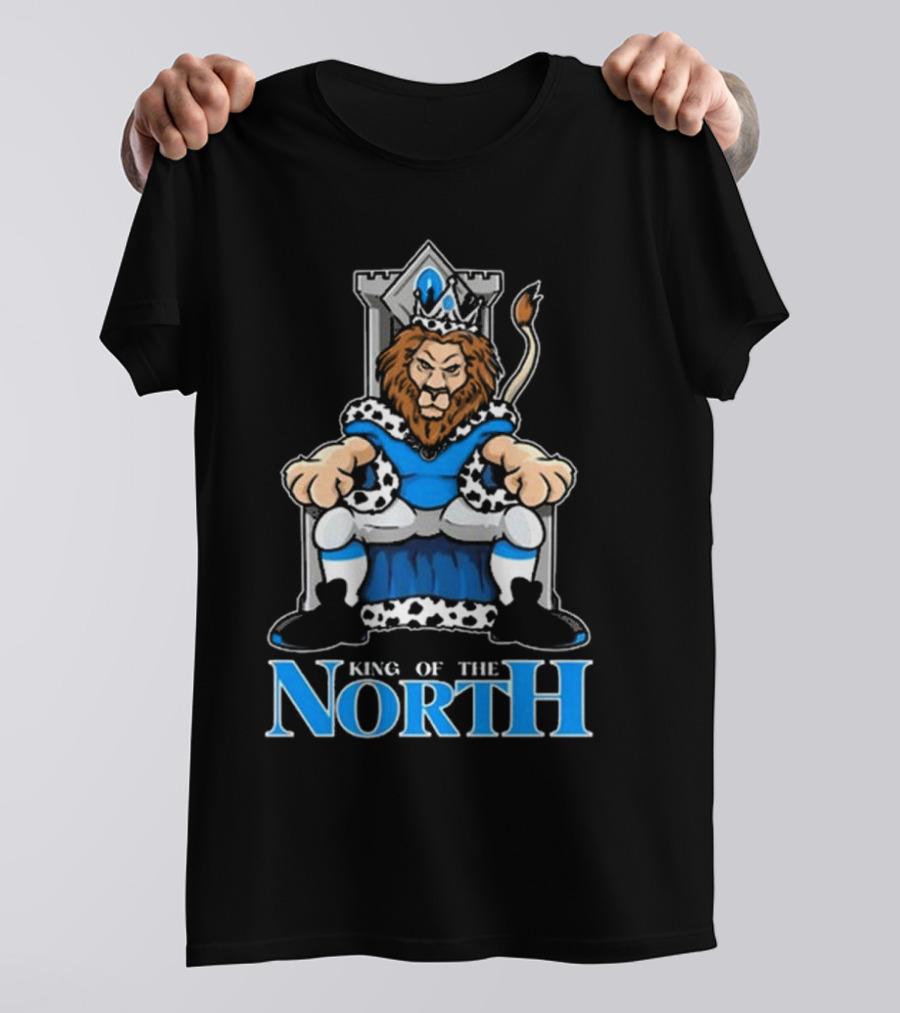 Detroit Lions King Of The North 2025 Lions Throne T-Shirt