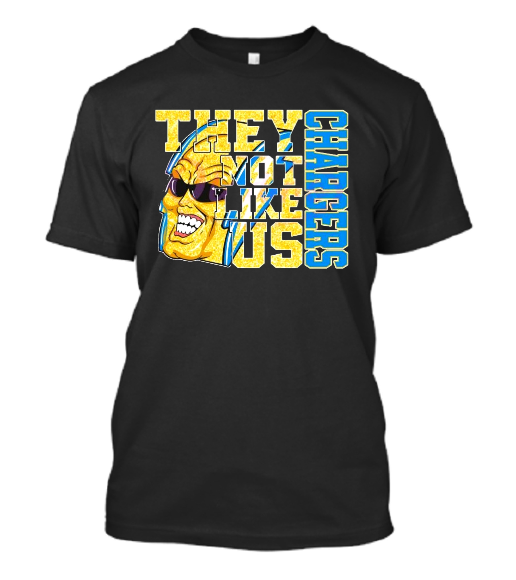 Los Angeles Chargers Glitter They Not Like Us 2025 T-Shirt