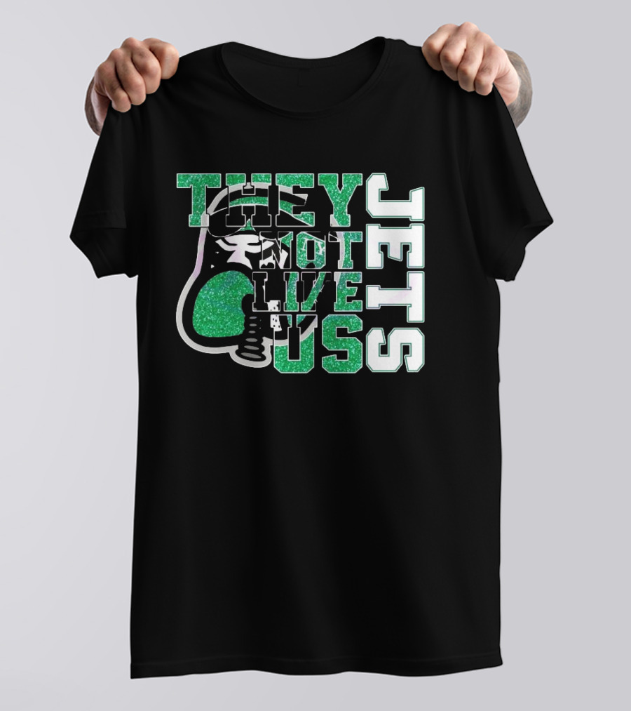 They Not Like Us Glitter New York Jets 2025 T-Shirt