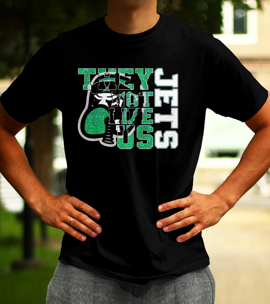 They Not Like Us Glitter New York Jets 2025 T-Shirt