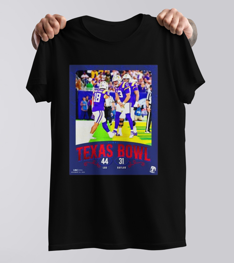 Texas Bowl LSU Tigers 44-31 Victory Over Baylor December 12, 2026 T-Shirt