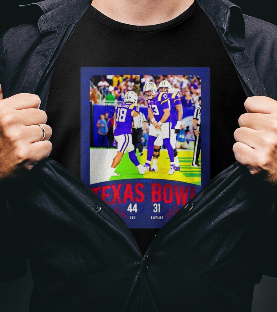 Texas Bowl LSU Tigers 44-31 Victory Over Baylor December 12, 2026 T-Shirt