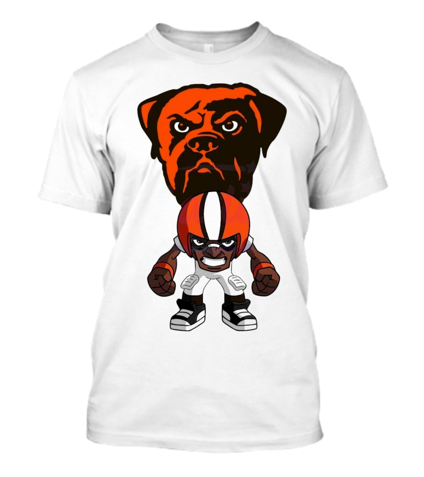 Cleveland Browns NFL Rush Zone Cartoon Character Dog 2025 T-Shirt