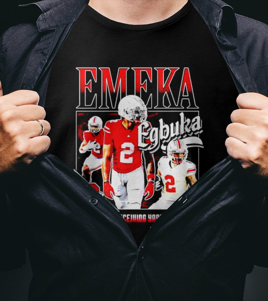 Ohio State Buckeyes Emeka Egbuka All-Time Receiving Yards Leader T-Shirt