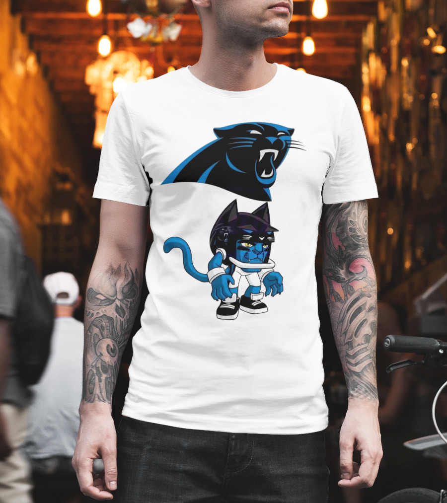 Rush Zone Carolina Panthers NFL Cartoon Character 2025 Football Mascot T-Shirt