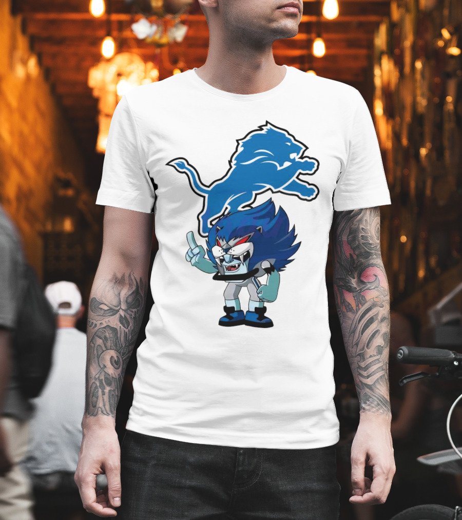 Rush Zone Detroit Lions NFL Cartoon Character Roary 2025 T-Shirt