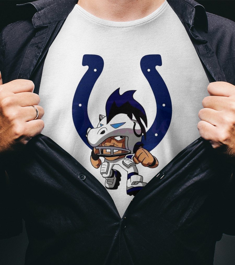 Indianapolis Colts Rush Zone NFL Character 2025 T-Shirt