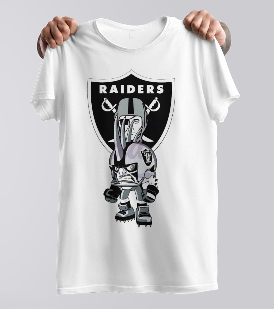 Raiders NFL Rush Zone Cartoon Character Las Vegas 2025 T-Shirt