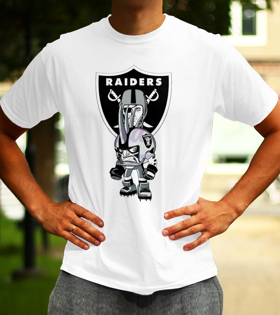 Raiders NFL Rush Zone Cartoon Character Las Vegas 2025 T-Shirt
