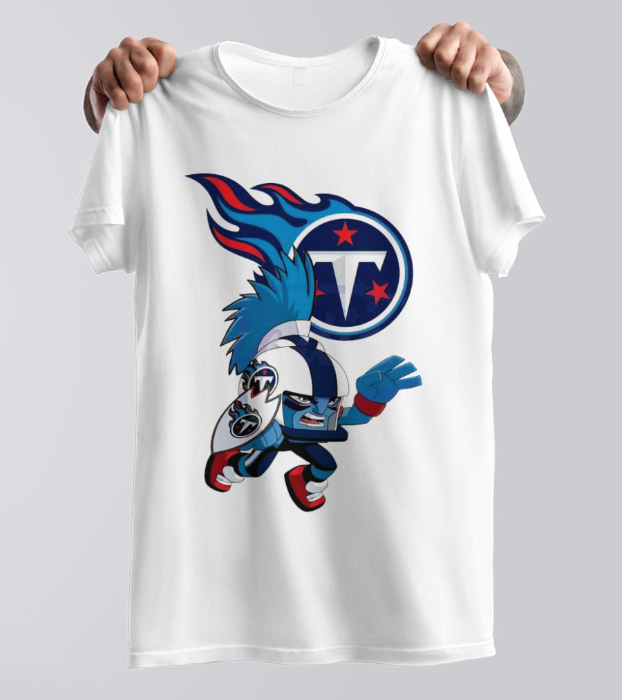 Tennessee Titans Rush Zone NFL Cartoon Character 2025 T-Shirt