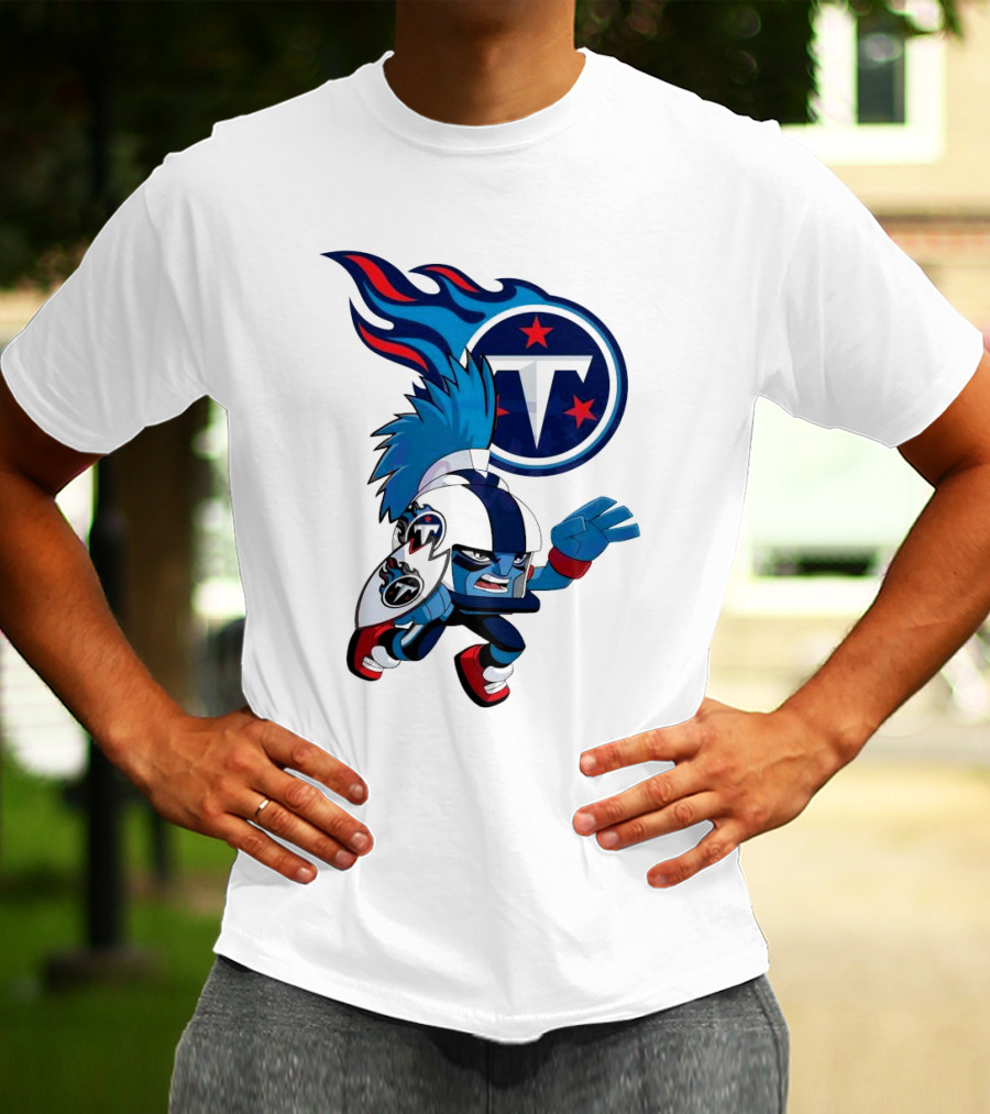Tennessee Titans Rush Zone NFL Cartoon Character 2025 T-Shirt