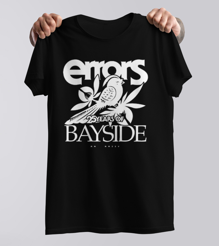 Errors 25 Years Of Bayside Bird And Flowers T-Shirt