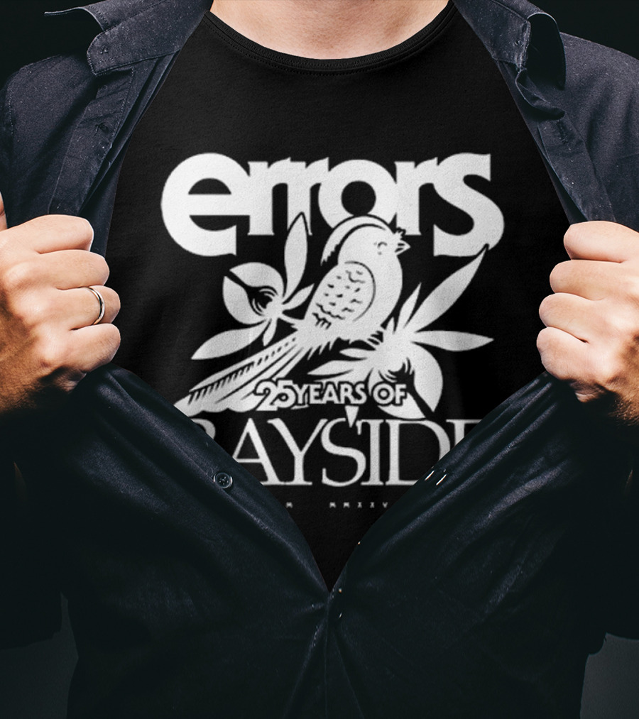 Errors 25 Years Of Bayside Bird And Flowers T-Shirt