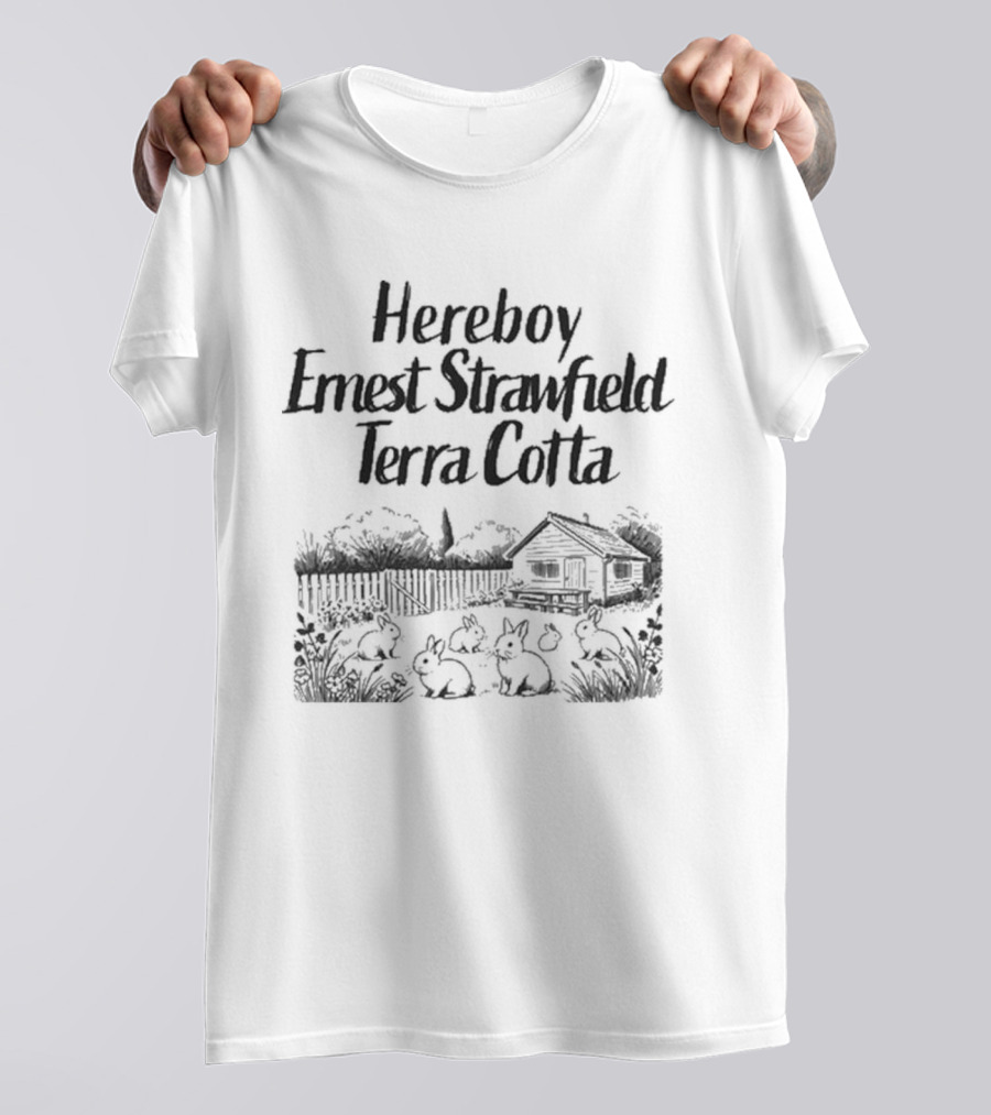 Here Boy Ernest Strawfield Terra Cotta Smokey Joe’s Philadelphia Jan 12 2025 Cottage Rabbits Sketch T-Shirt