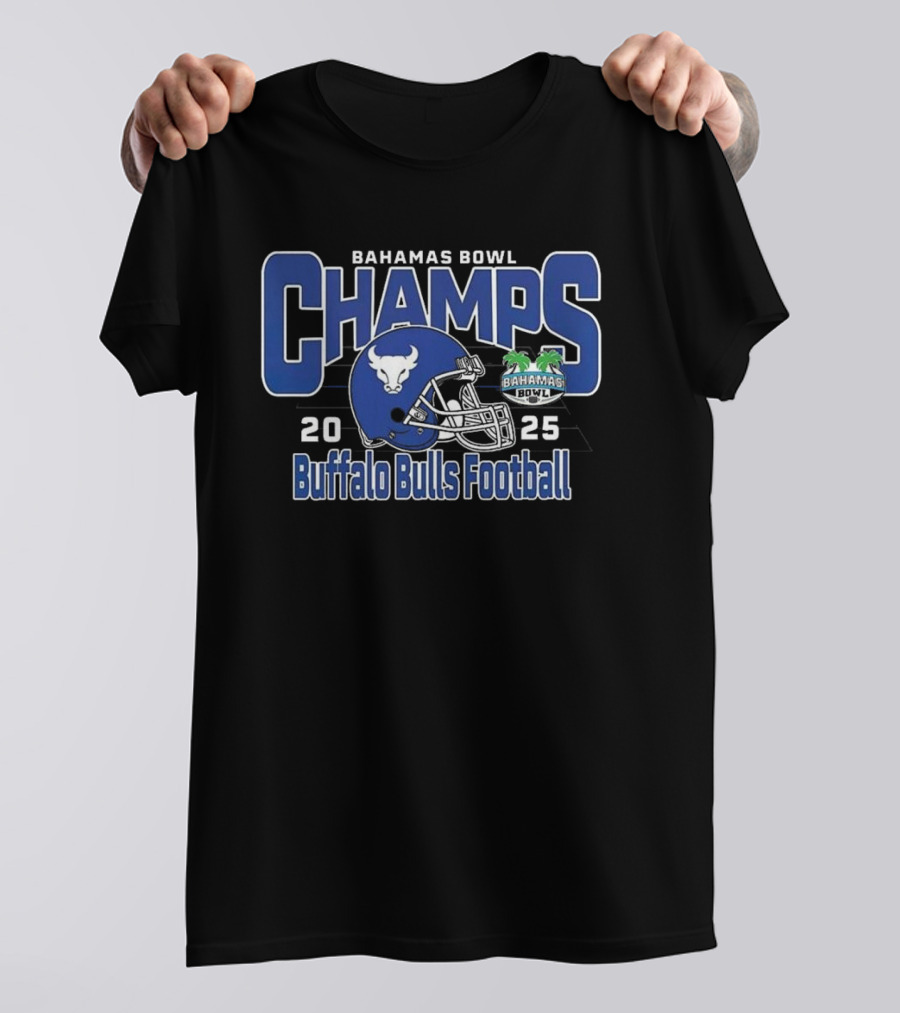 Bahamas Bowl 2025 Champs Buffalo Bulls Football Victory T-Shirt