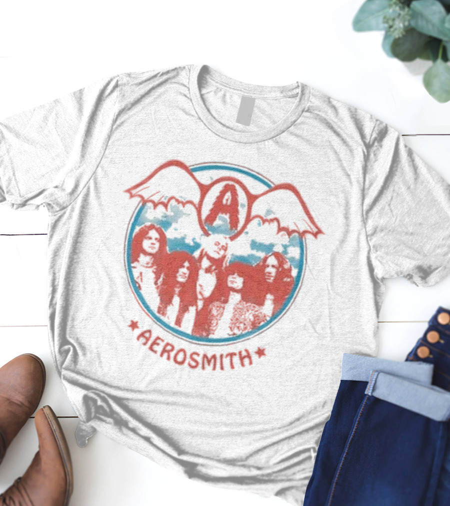 Aerosmith Band Logo With Wings And Band Members T-Shirt