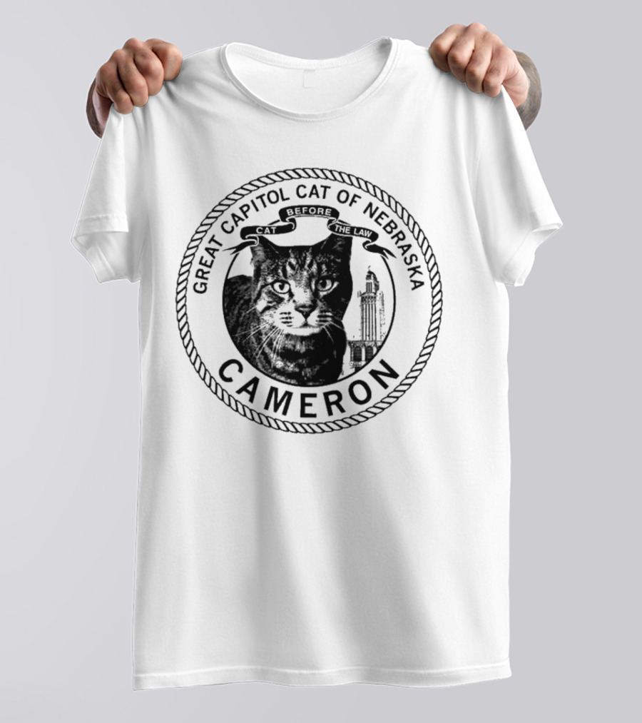 Cameron Great Capitol Cat Before The Law Of Nebraska T-Shirt