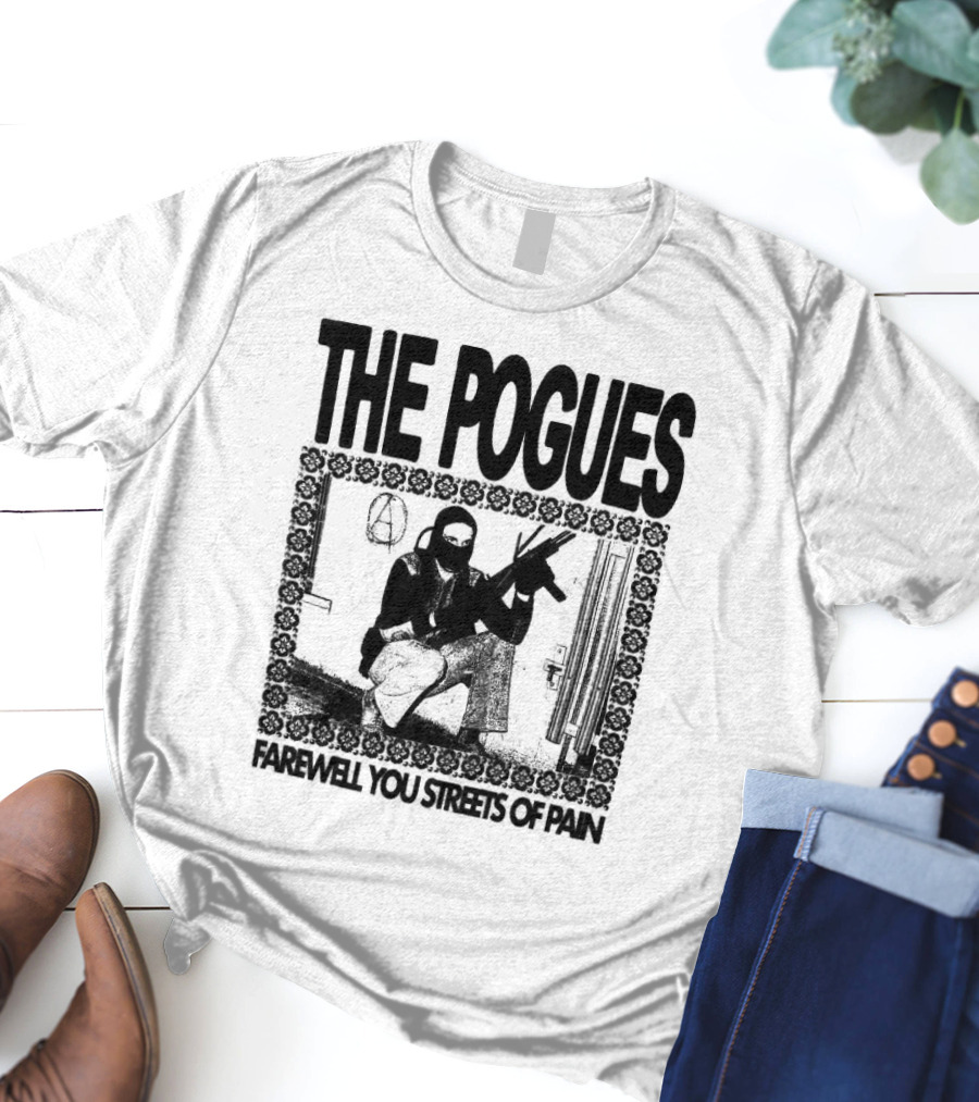 The Pogues Farewell You Streets Of Pain Copycat Video Press Merch T-Shirt