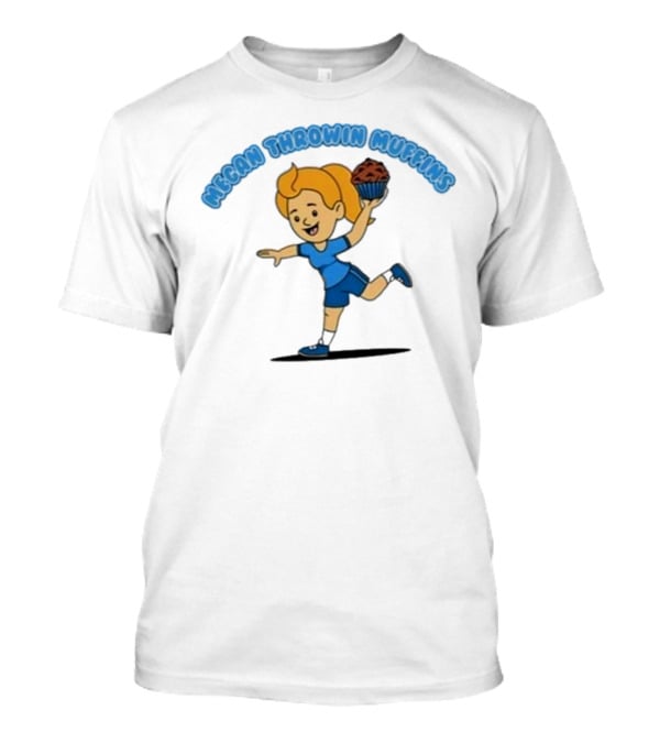 Dave Portnoy Megan Throwin Muffins Blue Outfit Muffin Toss T-Shirt