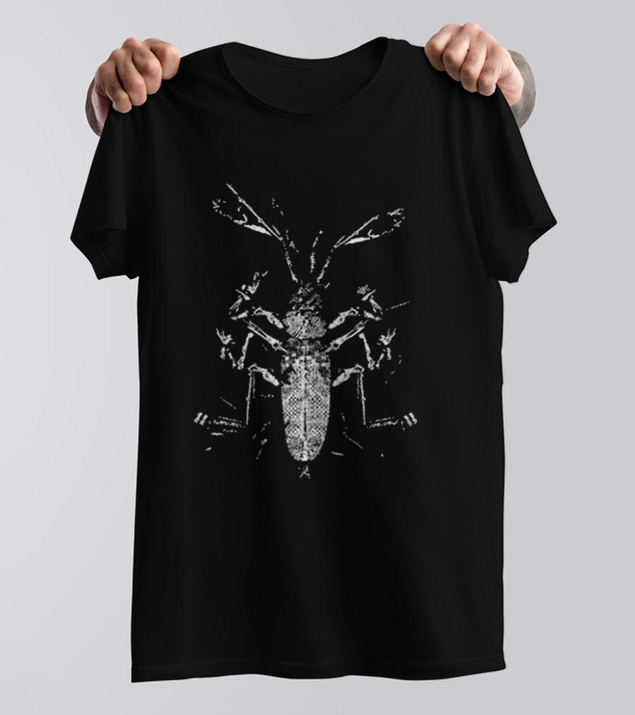 Mega Mart Subpop Clipping Dead Channel Insect Graphic On Black Sky T-Shirt