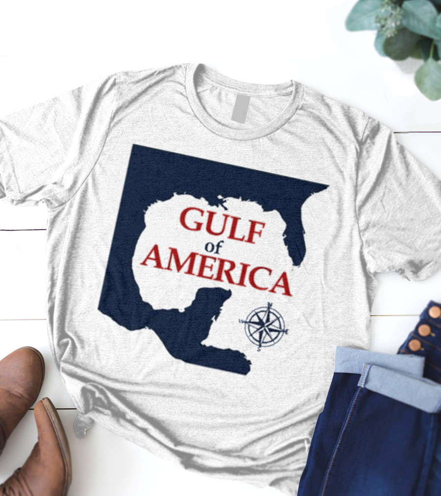 Gulf Of America Map Mark Kaye Compass T-Shirt