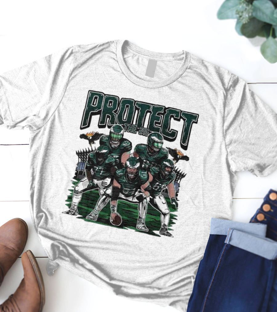 Eagles Protect The 215 Football Team Players And Mascot Elements T-Shirt