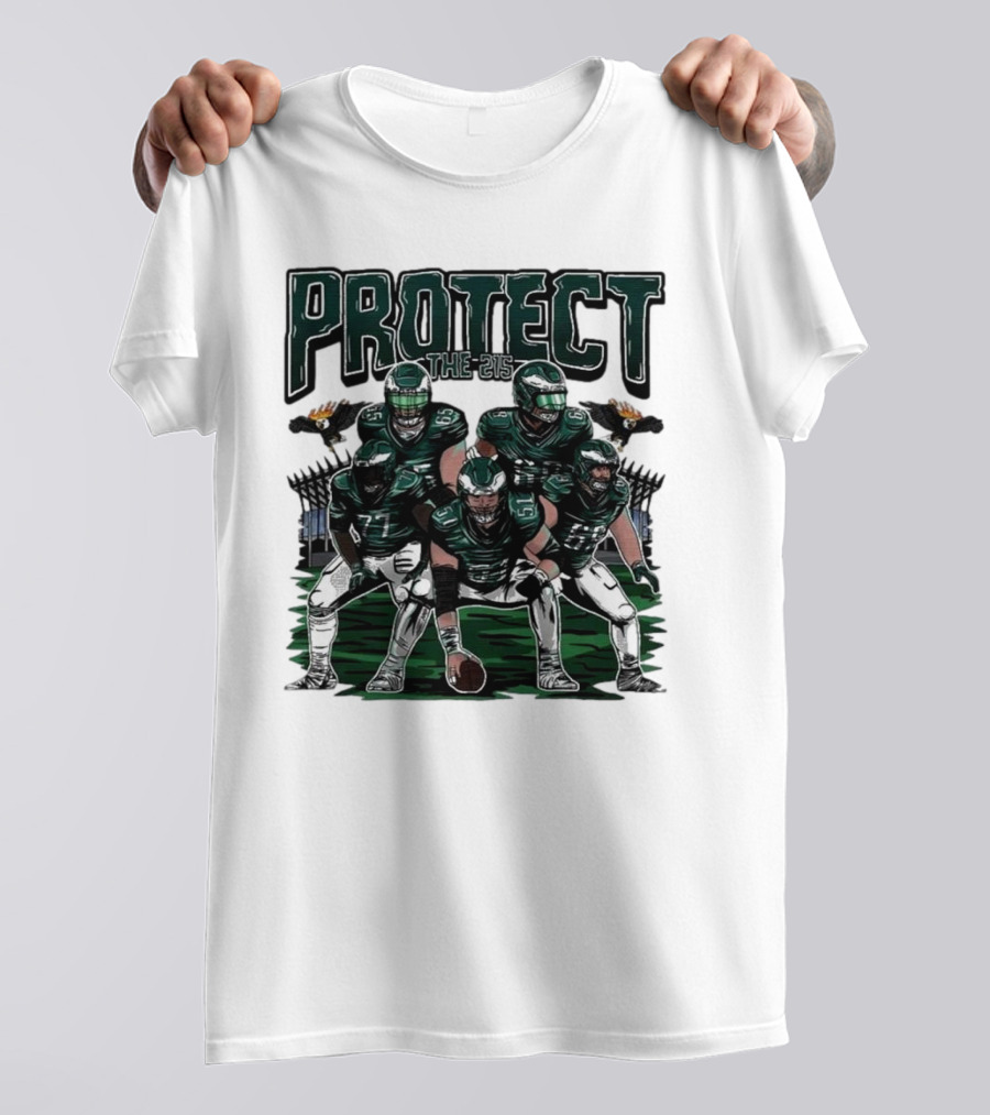 Eagles Protect The 215 Football Team Players And Mascot Elements T-Shirt