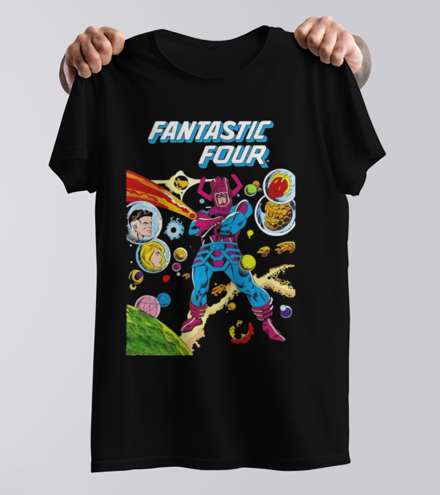 Fantastic Four Galactus Cosmic Adventure Comic T-Shirt