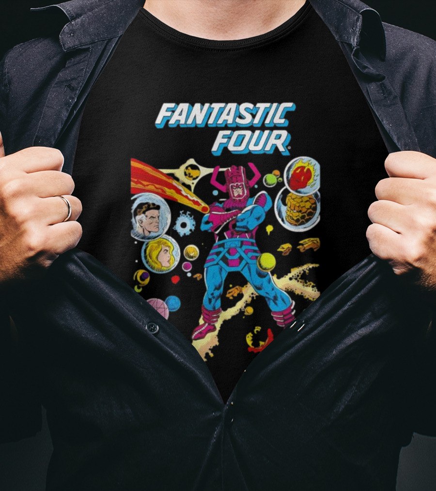 Fantastic Four Galactus Cosmic Adventure Comic T-Shirt