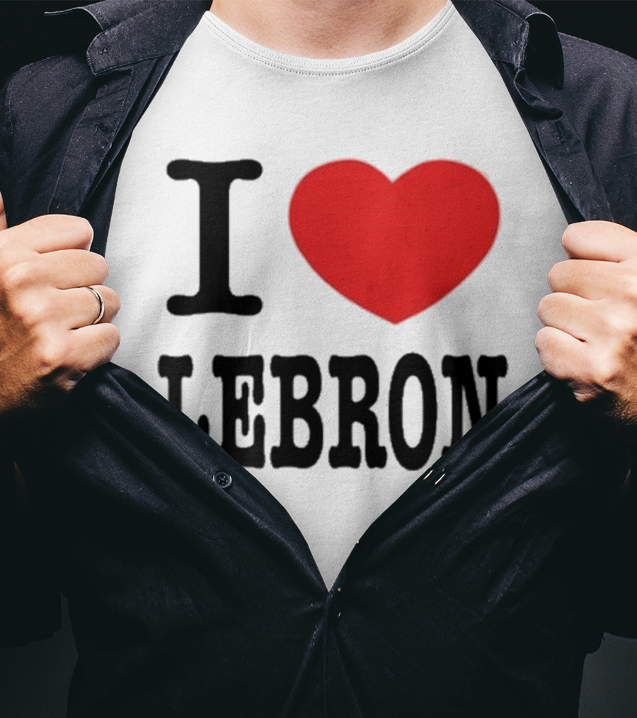 I Love LeBron Heart T-Shirt