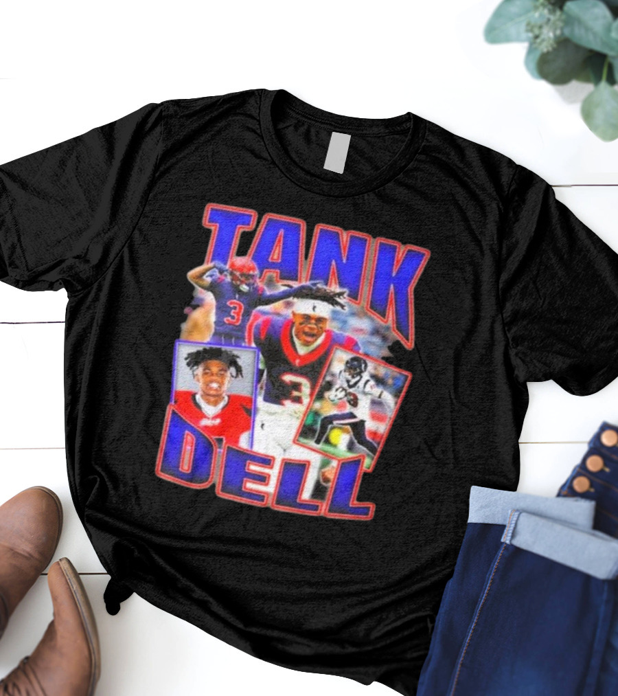 Tank Dell Football Triple Threat Texans Player Highlights T-Shirt