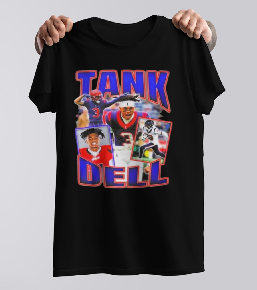 Tank Dell Football Triple Threat Texans Player Highlights T-Shirt