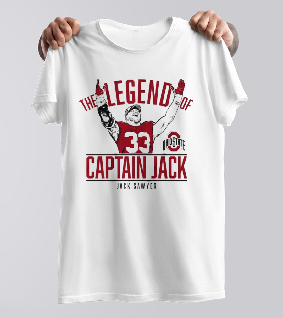 Ohio State Football The Legend Of Captain Jack Sawyer 33 Ohio State T-Shirt