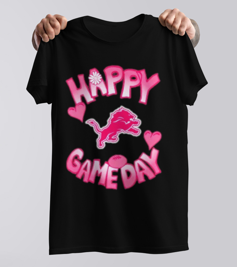 Happy Gameday Detroit Lions Valentine’s Day 2025 T-Shirt