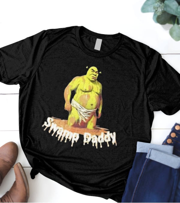 Unethical Threads Swamp Daddy Shrek Dripping Text Image T-Shirt