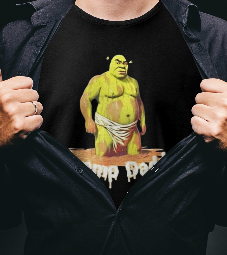 Unethical Threads Swamp Daddy Shrek Dripping Text Image T-Shirt