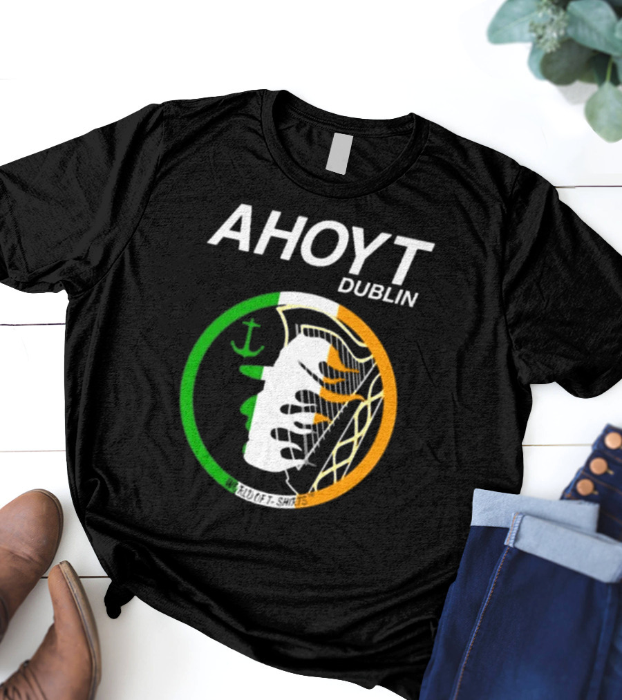 AHOYT Dublin Anchor Emblem Irish Tricolor T-Shirt