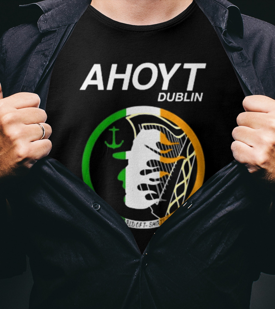 AHOYT Dublin Anchor Emblem Irish Tricolor T-Shirt
