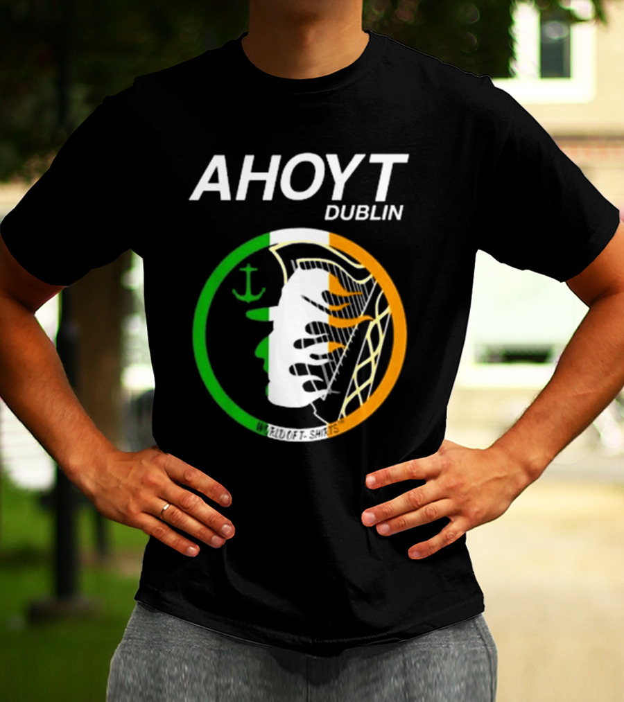 AHOYT Dublin Anchor Emblem Irish Tricolor T-Shirt