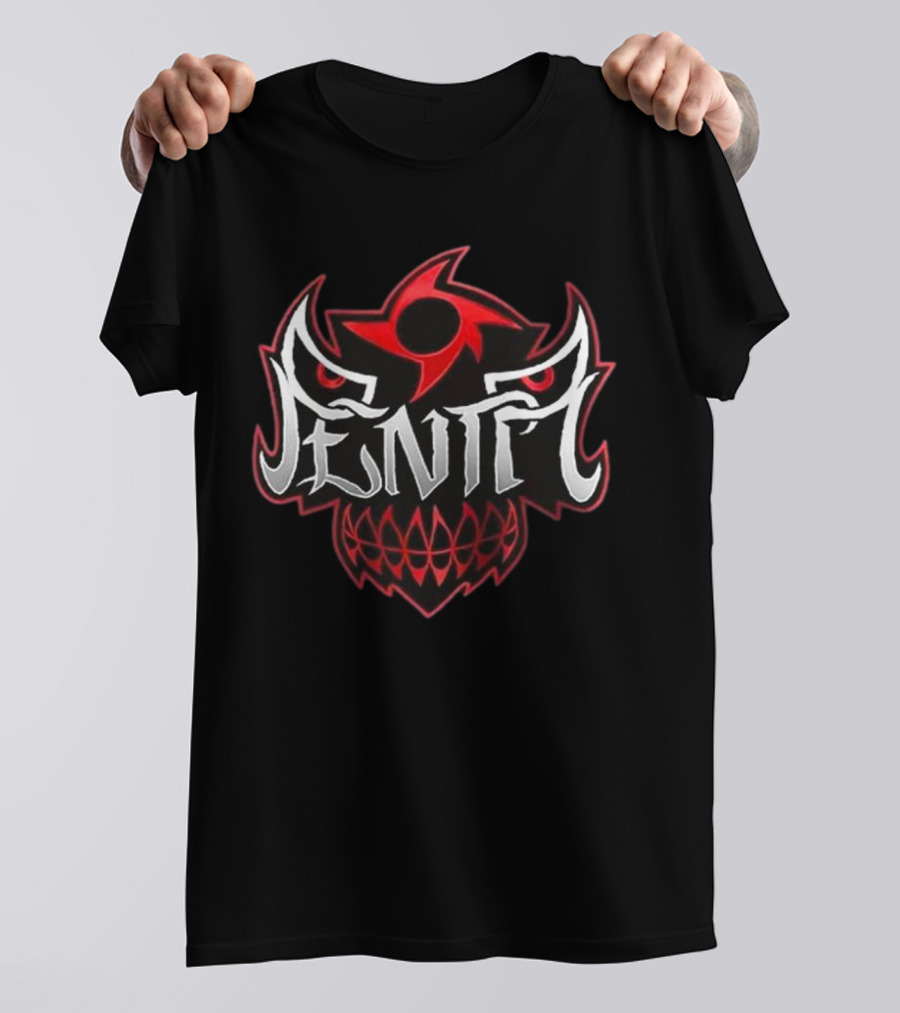 Penta Black And Red Tribal T-Shirt