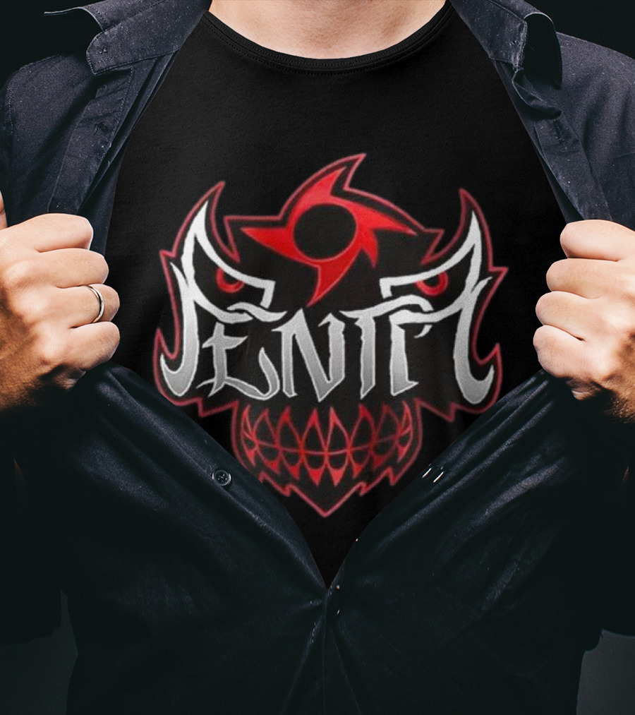 Penta Black And Red Tribal T-Shirt