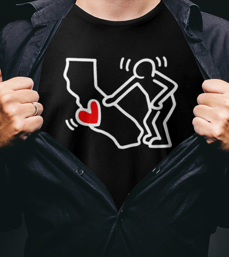 Patti Lapel Sending Love La Heart California Haring T-Shirt