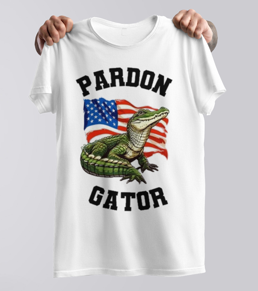 Pardon Gator American Flag Constitutional Gator T-Shirt