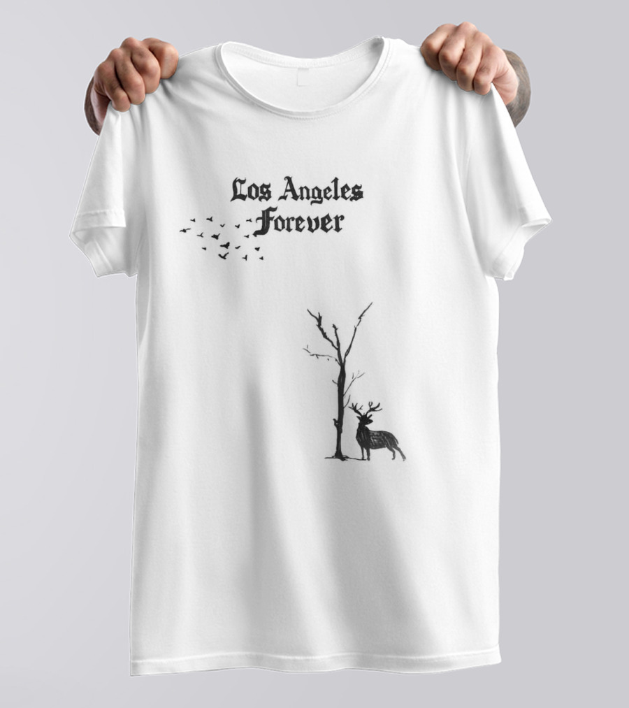 Los Angeles Forever Birds Flying Tree Deer Hila Klein Dedication T-Shirt
