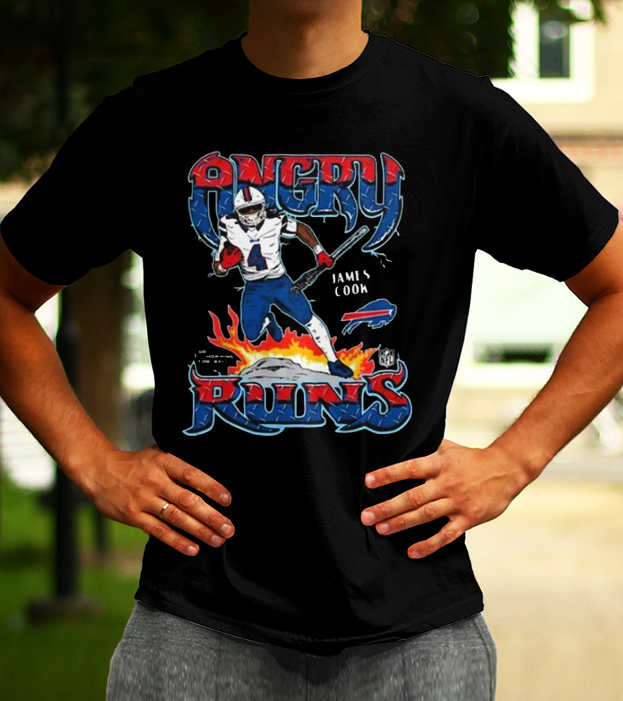 Angry Runs James Cook Buffalo Bills NFL Football T-Shirt