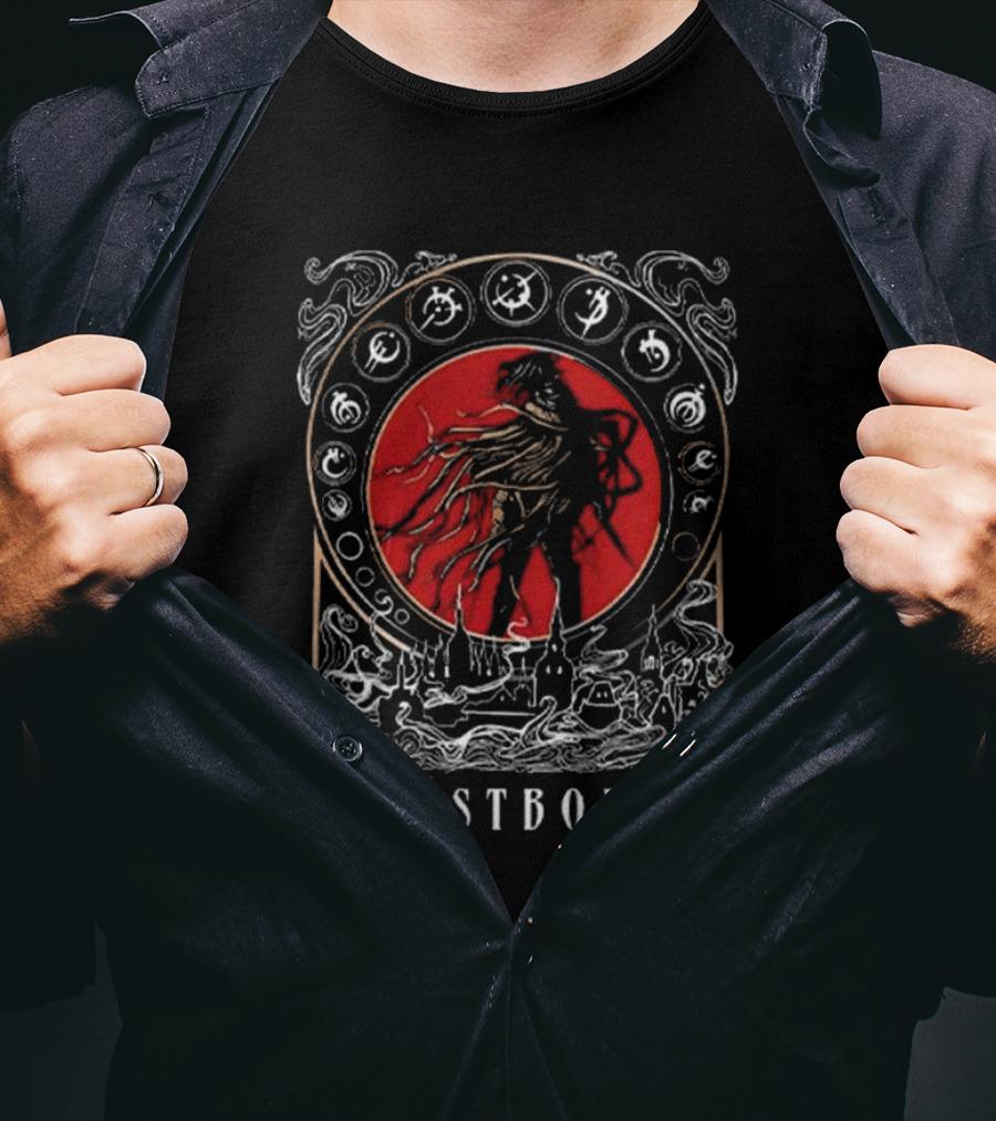 Brandon Sanderson Mistborn Gothic Fantasy Artwork With Red Circle And Symbols T-Shirt