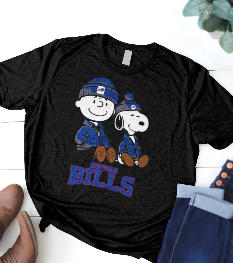 Charlie Brown Snoopy Buffalo Bills Fans 2025 T-Shirt
