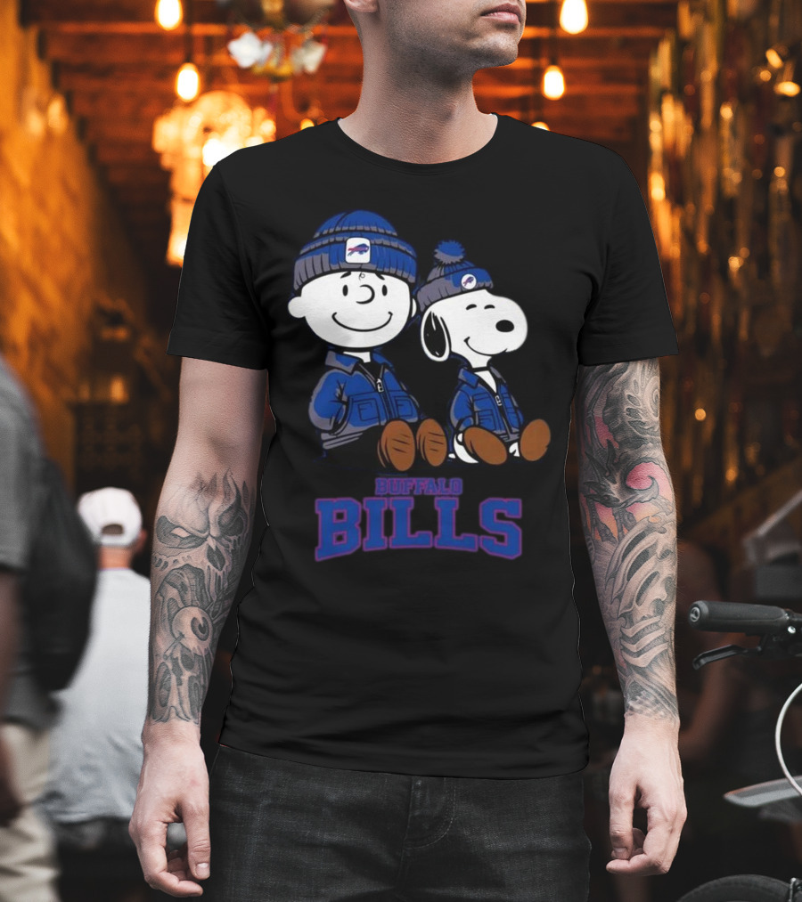 Charlie Brown Snoopy Buffalo Bills Fans 2025 T-Shirt