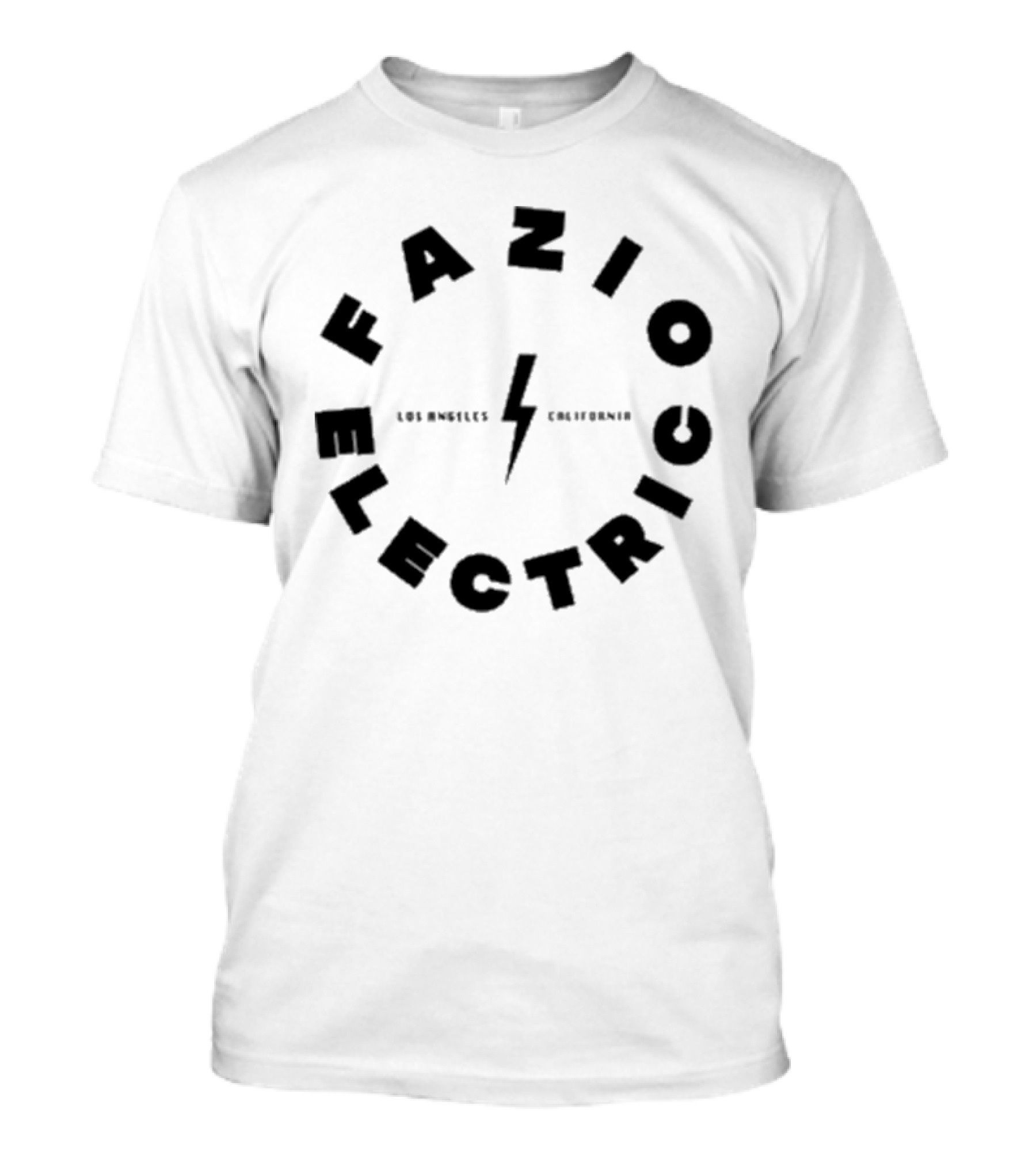 Fazio Electrico Los Angeles California Bold Circular Design With Lightning T-Shirt
