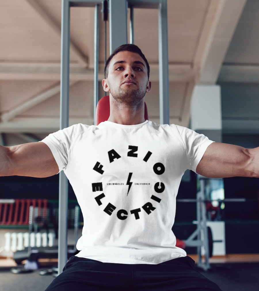 Fazio Electrico Los Angeles California Bold Circular Design With Lightning T-Shirt